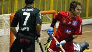 Un’azione di gioco dell’Mg Hockey Prato 1954