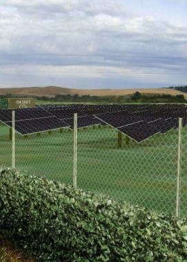 Il rendering del fotovoltaico a Chianni 