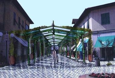 <strong>PROGETTO.</strong> Il rendering della galleria in via IV novembre