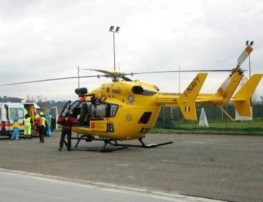 Uno degli elicotteri utilizzati per il soccorso sanitario  