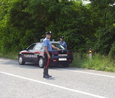 Un controllo dei carabinieri 
