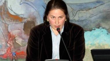 <b>L’ASSESSORE.</b> Francesca Pardini assessore al bilancio parla in consiglio comunale