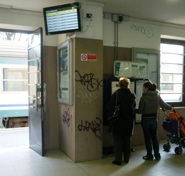 La sala dattesa della stazione 