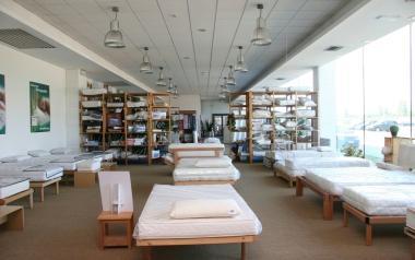 Uno showroom nello stabilimento della Magniflex a Capalle 