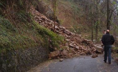 Una frana nella Valle (foto darchivio) 