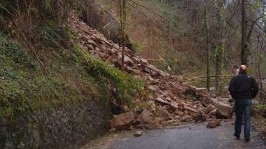 Una frana nella Valle (foto d’archivio)