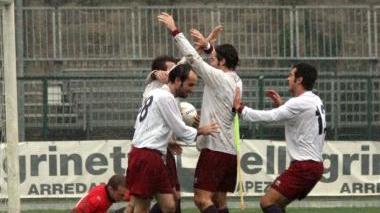 <b>IN RIMONTA.</b> L’esultanza dopo il gol dell’1-1 firmato da D’Antongiovanni