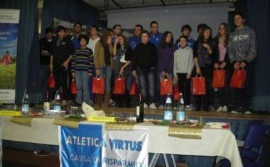 &nbsp;Alcuni atleti premiati durante la festa di Natale 