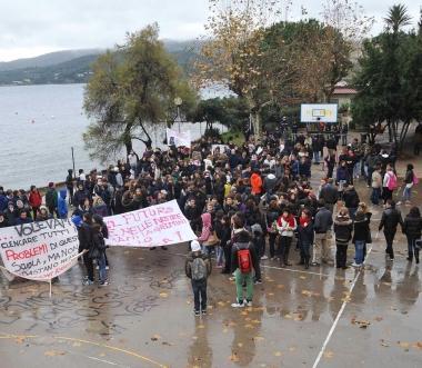 Il corteo degli studenti contro la riforma della scuola 