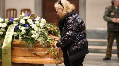 La madre di Daniele Franceschi al funerale