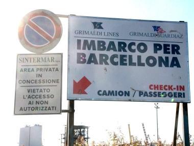 Il giallo del cartello per Barcellona