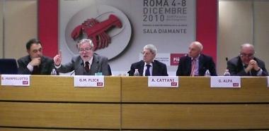 Il tavolo dei relatori dellincontro promosso dalla Plus a Roma    