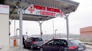 L’ingresso del pronto soccorso all’ospedale di Cisanello