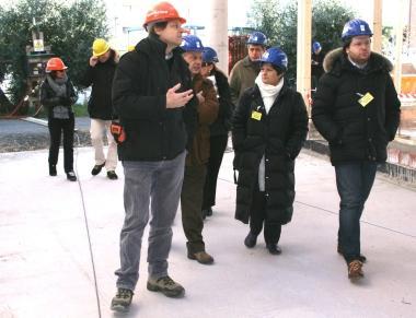 Il sopralluogo del sindaco con i tecnici 