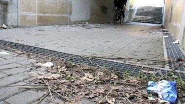 Alcune immagini del sottopasso pedonale di via Marconi
