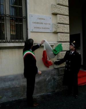 Scoperta la targa della medaglia d'oro Marchini