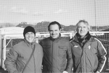 Da sinistra: Davide Lorenzetti con Cesare Prandelli e Luciano Bodini 