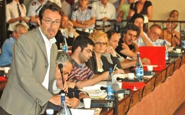 Nicola Gonfiantini (Pd) durante un intervento in consiglio comunale 