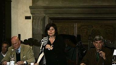 Il sindaco Roberta Marchi durante il suo intervento