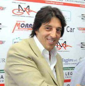 Il presidente Fabio Oppicelli e, a destra lattaccante Antonio Gaeta  