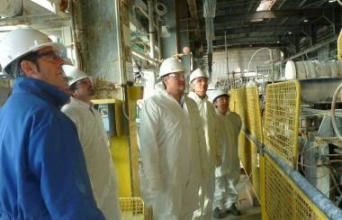 <b>TIOXIDE.</b> La visita di Leonardo Marras nellazienda 