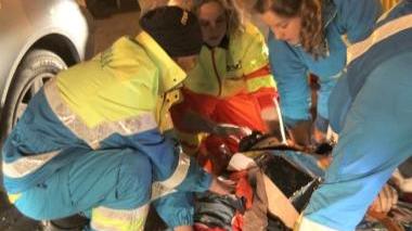<b>PAURA.</b> I delicati momenti del soccorso dopo il terribile incidente