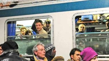 I pendolari all’arrivo alla stazione