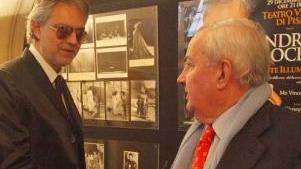 Andrea Bocelli con il prof. Mosca