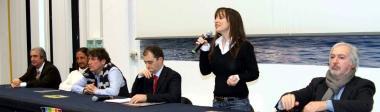 Da destra Marco Conte, Antonella Gaeta, Nicolo Sangiacomo, Mario Menicagli, Igor Protti e Valfredo Zolesi 