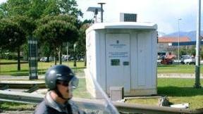 Una centralina dell’Arpat per il rilevamento della qualità dell’aria