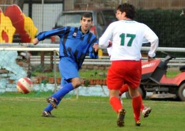 Il nerazzurro Andrea Gori in azione 