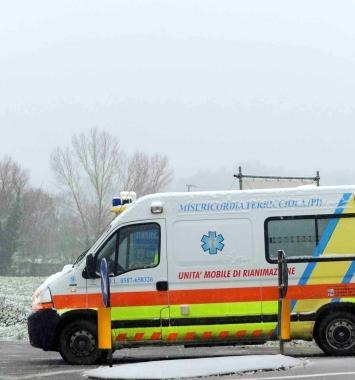 Ambulanza della Misericordia durante un servizio  