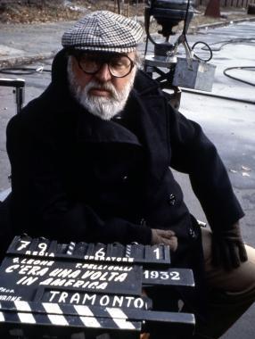 Il regista Sergio Leone 