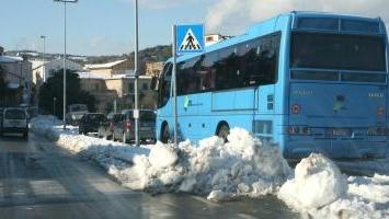 Neve sulle strade di Castelnuovo