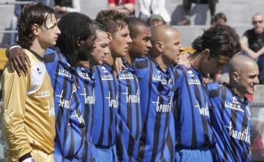 <b>19 APRILE</b> Il Pisa che ha vinto il campionato di serie D    