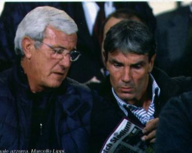 Eccolo con un amico speciale: Marcello Lippi