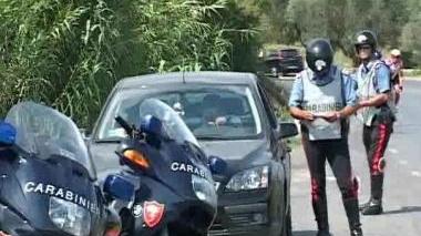 Un posto di blocco dei carabinieri