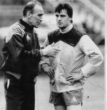 <b>IL CT. </b>Bearzot con il pisano Marco Tardelli 