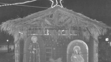 La capannuccia del presepe a Marina di Cecina