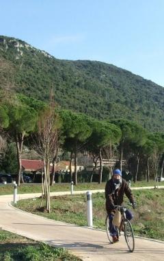 La pista ciclabile tra Uliveto e Caprona 
