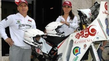 <b>TEAM.</b> Silvia Giannetti e Fabrizio Mugnaioli alla Dakar