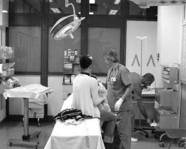 Linterno del pronto soccorso di Villamarina 