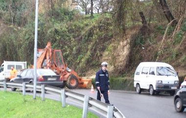 La nuova frana in via San Michele a Santa Maria a Monte 