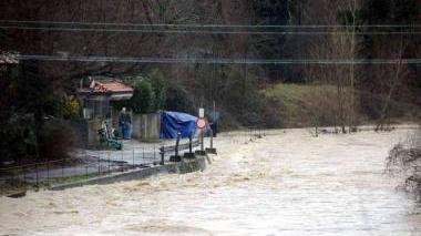 <b>LA PAURA.</b> Il fiume Civiglia ad Aulla si fa minaccioso