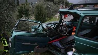 L’auto subito dopo l’incidente