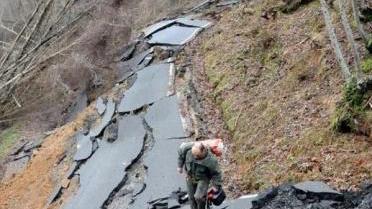 La strada sprofonda a Marciaso