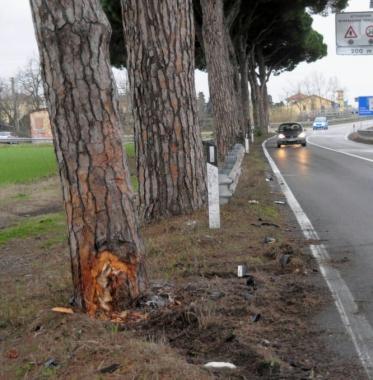 Il punto dellAurelia in cui &egrave; avvenuto lincidente  