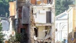 Il crollo in via Carriona
