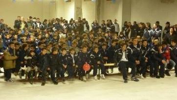 Due momenti della festa di Natale del San Marco Avenza