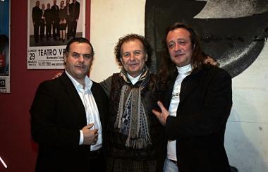 Niki Giustini e Graziano Salvadori assieme al patron Cardelli 